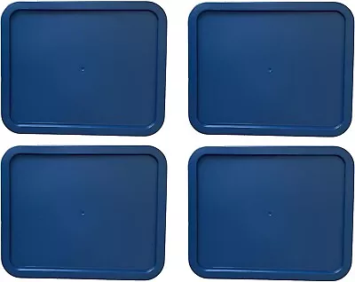 4 Pack Pyrex Plastic Blue Replacement Lid Cover 6 Cup Rectangle Dish 7211-PC • £13.99