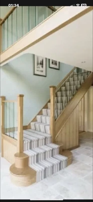 £950 • Buy Solid Oak Full Glass Staircase Banister Set Up-to 2.4m With Landings Up To 1.8m