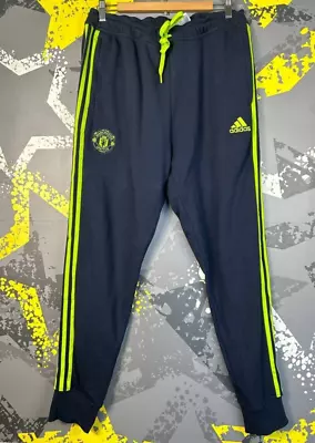 Manchester United Football Soccer Pants Sweatpants Adidas Mens Size XL Ig93 • $38.24