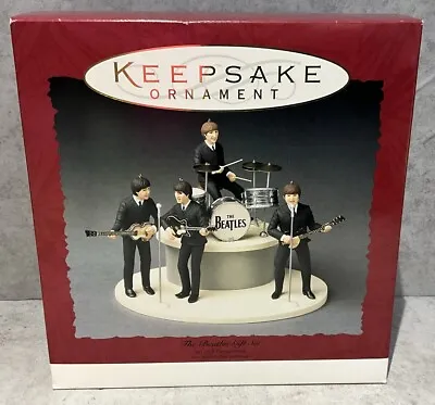 1994 Hallmark The Beatles Gift Set Of 5 Ornaments + Microphones & Stage • $65