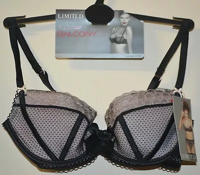 M&s Limited Collection Runway Balcony Bra Padded Underwired Size 32d - Bnwt • £10.99