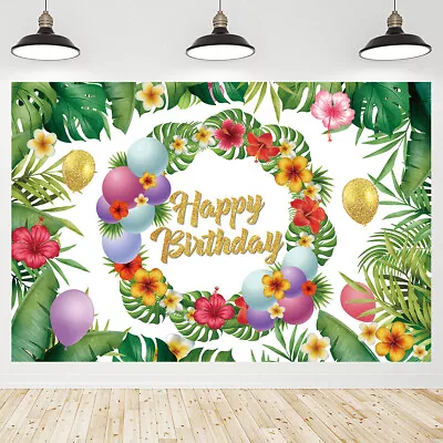 £6.75 • Buy Summer Hawaii Tropical Beach Photo Background Backdrop Birthday Luau Party Decor