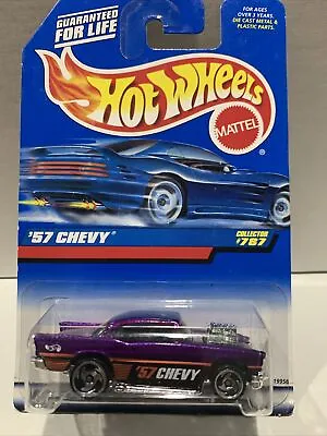Hot Wheels HW 57 Chevy Purple Car Collector #787 NEW SEALED UNOPENED VHTF • $22