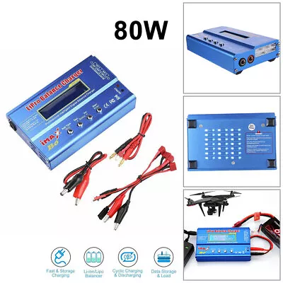 IMAX B6AC Professioanl 80W Digital LCD RC Lipo NiMh Life Battery Balance Charger • £19.29