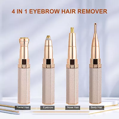 4 In 1 Electric Brows Epilator Facial Nose Hair Remover Eyebrow Trimmer Razor • $22.40