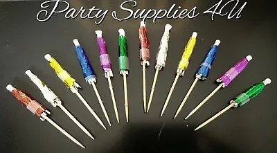 £1.99 • Buy 12 X Colourful Foil Cocktail Umbrellas/Parasols. Bar/Party/Hawaiian/Drinks/Picks