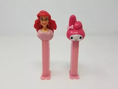Disney Little Mermaid Ariel Princess & Hello Kitty My Melody Pez Dispensers Lot  • $7.49