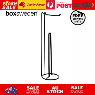 Box Sweden Wire Tissue Roll Stand Toilet Paper Holder Dispenser Organiser Black • $12.99