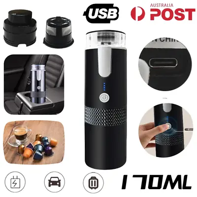 Automatic Capsule Coffee Machine Portable Pod Cafe Maker Espresso Latte 170ML AU • $56.41