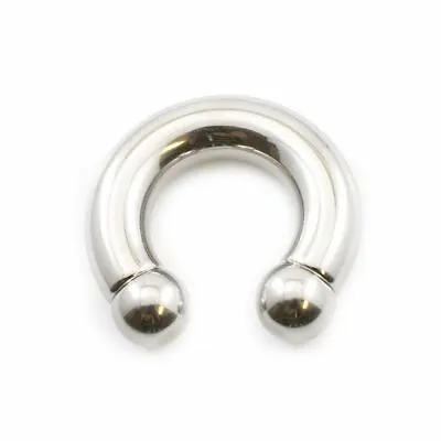 Horseshoe Prince Albert Ring Internally Threaded Surgicl Steel 0 & 00 Gauge • $12.99