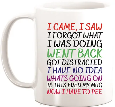 I Came I Saw I Forgot Funny Novelty Coffee Mug • £7.99