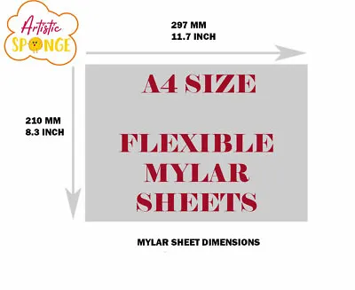 A4 Clear Blank Mylar Sheet 125 Micron 0.15mm Shilouette Cricut Stencil Material • £140