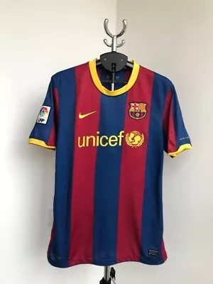 Fc Barcelona 2010 2011 Home Football Soccer Shirt Nike 382354-486 Xavi #6 Mens L • $99.99