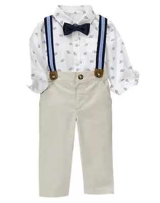 NWT Gymboree Family Brunch Baby Boy Turtle Suspender Set Wedding Easter • $17.95