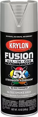 K02723007 Fusion All-In-One Spray Paint For Indoor/Outdoor Use Gloss Smoke Gray • $13.32