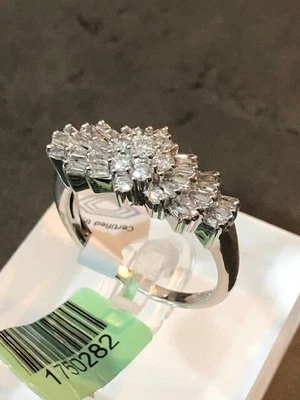 £800 • Buy TJC Iliana 18kWhite Gold IGI Certified Diamond Ring 1ct Size T