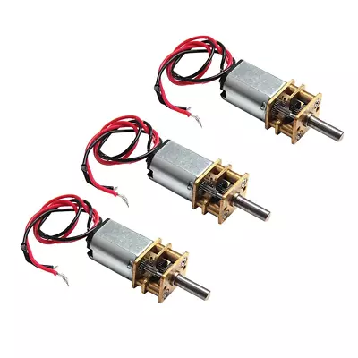 3Pcs Mini Micro N20 Gear Motor DC 3V-6V Slow Speed Full Metal Gearbox DIY Robot  • $15.85