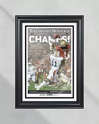 2013 Florida State Seminoles College Football National Champions Framed Front Pa • $119.99