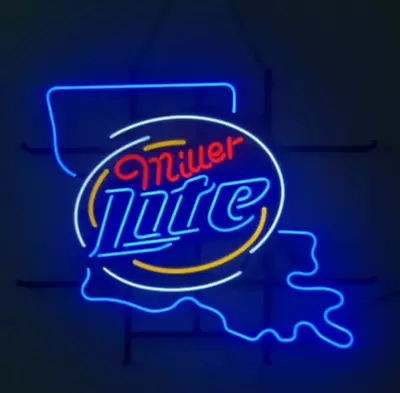 Miller Lite Neon Beer Sign Home Bar Store Pub Decor Vintage Neon Bar Signs 19x15 • $141