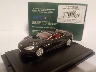 Model Car .Aston Martin Vanquish  Silver Oxford Diecast 1/76 New Dublo  • £9.65