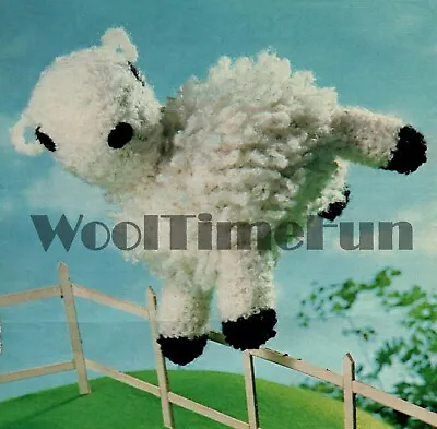 Knitting Pattern Vintage Soft Toy  Spring Baby Lamb/Sheep. 19 Cm Tall. • £1.80