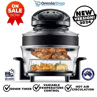 Turbo Convection Oven 12l Electric Cooker Roast Bake Grill 1300w Compact Oven • $66.97