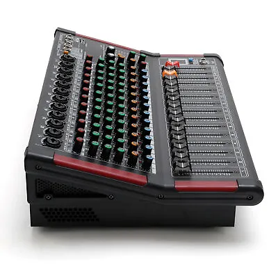 12CH Pro Studio Powered Mixer Bluetooth/Recorder 16DSP Compact Mixing Amplifier • $171.99