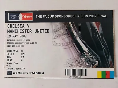 £7.99 • Buy Chelsea V Manchester United 2007 FA Cup Final Match Ticket (Wembley) 19/05/2007