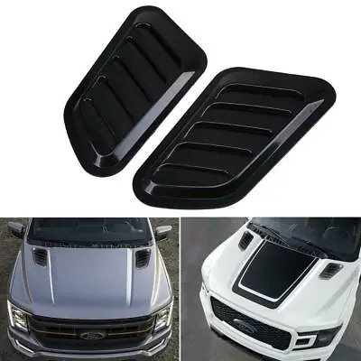 Sport Black Car Front Hood Side Air Flow Vent Hole Cover Decor Trim For Ford • $19.99