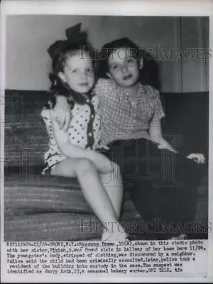 1958 Press Photo Rosanne Breen Found Murdered In Home With Sister Vivian • $19.99