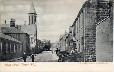 Printed Postcard Of The High Street Uppermill (near Oldham) Lancashire • £8