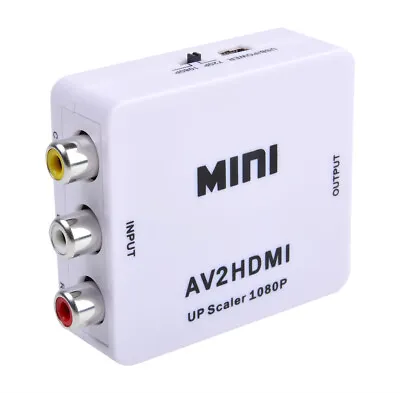 Mini Composite CVBS 3RCA AV To HDMI Video Converter Adapter 1080p Upscaler New • $9.99