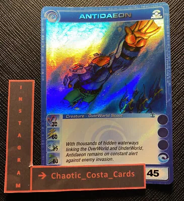 Antidaeon  *max Energy+speed*  30/60/35/80/45 - Ripple Promo - Chaotic Card - Nm • $95