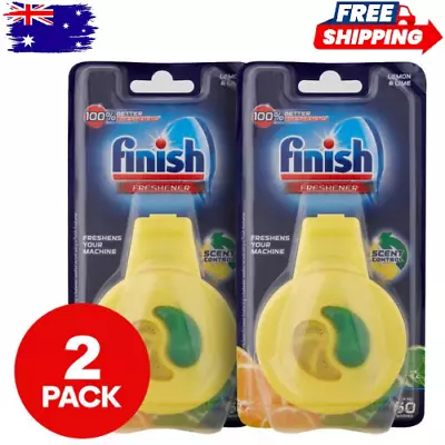 2 X Finish Clip-On Dishwasher Freshener Deodoriser Control Lemon & Lime Scent* • $13.85