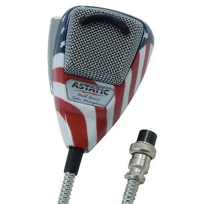 ASTATIC 636L  AMERICAN FLAG STARS N STRIPES CB Ham Radio Microphone 4 Pin Mic • $36.99