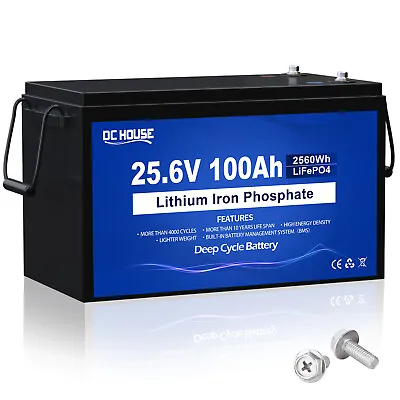 24V 100Ah Lithium Battery Over 4000+ Deep Cycles BMS Protection For Solar System • £449.99