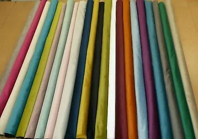 PLUSH PLAIN VELVET Upholstery Cushion Curtain Fabric And Buttons 37 COLOURS • £4.95