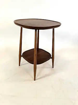 Ercol High Slim Side Table In Walnut W424 D424 H556 Mm RRP £499 • £249