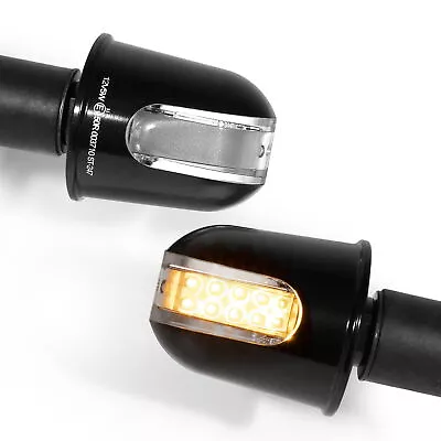 Handlebar End Indicator Set Aluminium Rondo LED Black ECE Approval Handlebar Indicator 1 Pair • $91.75