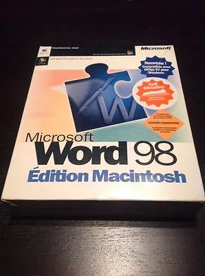 MICROSOFT WORD 98 Macintosh Edition French Version • $12.99