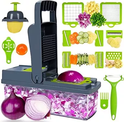 £7.18 • Buy 👍Vegetable Chopper Onion Slicer Dicer Mandoline Food Cutter Salad Carrot Garlic