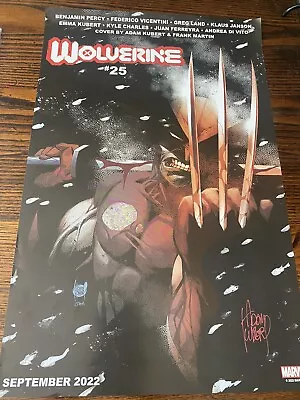 SDCC Comic Con 2022 EXCL MARVEL Wolverine #25 Signed Poster By Adam Kubert  • $80