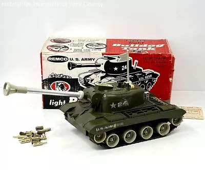 Vintage Remco Motorized 1960s Us Army Light Bulldog Tank Toy W/ Box Working • $124.99