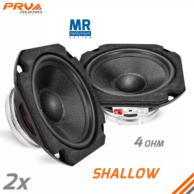 2x PRV Audio 3MR40-NDY-4 Midrange Neodymium 3  Car Audio Speaker 4 Ohm 80 Watts  • $67.82