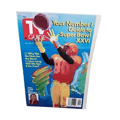 TV Guide June 1992 Super Bowl XXVI Cybill Shepherd • $7.99