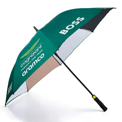 Aston Martin F1 2023 Team Grid Golf Umbrella Unisex - Green • £39.99