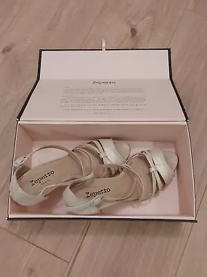£75 • Buy Repetto Platform Heels Patent Leather Open Toe Suzan Kaolin Shoes UK 6 New 
