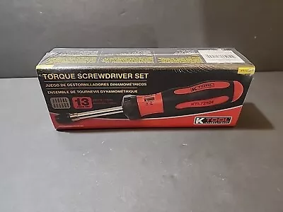 Brand New K-Tool 13 Pc Precision Torque Screwdriver Set KTI72104  8-40in/lbs • $38.95