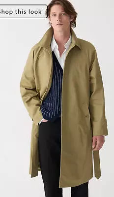 J.Crew Mens $498 Ludlow Trench Coat Water Resistant Size 40R BS470 • $250