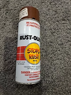 Vintage Rust-Oleum Leather Brown Spray Paint Can • $9.99